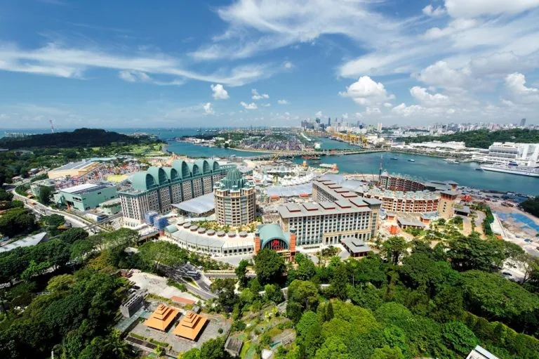 the grounds of Resorts World Sentosa